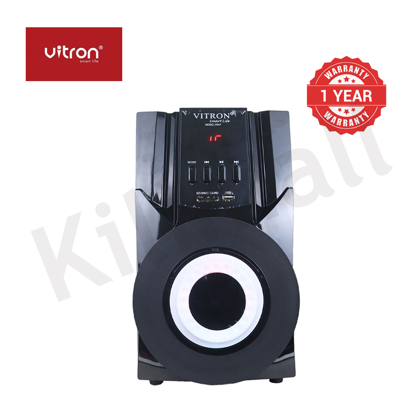 Vitron 3.1CH V641 X-Bass Home Theatre System with Remote Control BT Speaker System AC/DC Subwoofer Home Audilo System USB SD MP3 FM Radio 10000W