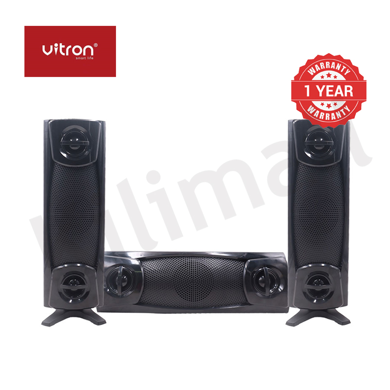 Vitron 3.1CH V641 X-Bass Home Theatre System with Remote Control BT Speaker System AC/DC Subwoofer Home Audilo System USB SD MP3 FM Radio 10000W