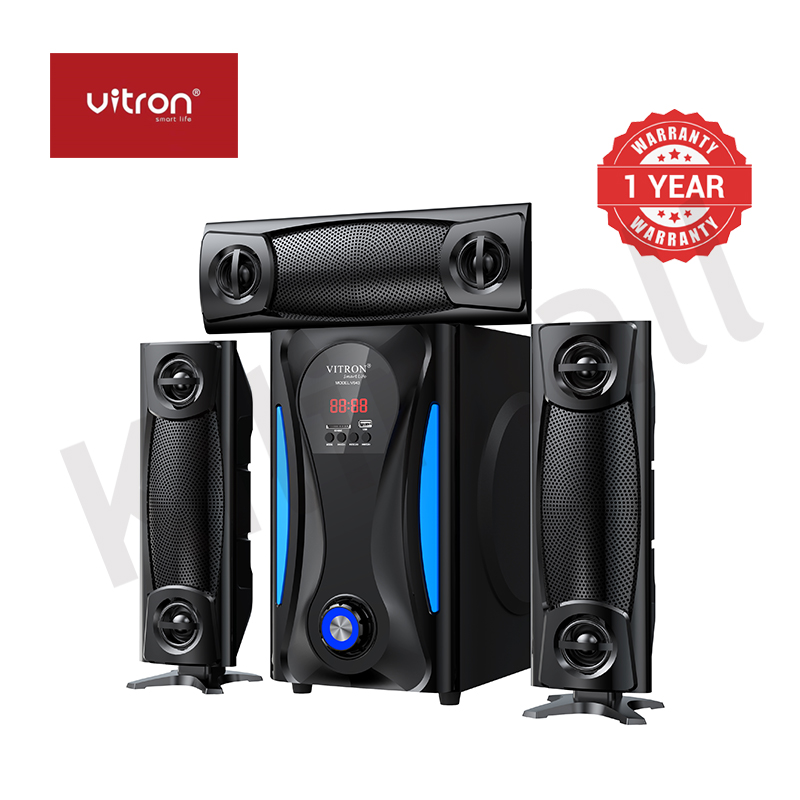 Vitron 3.1CH X-Bass Home Theatre System with Remote Control V643 Bluetooth Woofer Speaker System Subwoofer Home Audilo System USB SD MP3 FM Radio 10000W