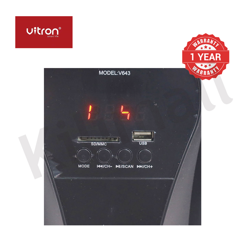 Vitron 3.1CH X-Bass Home Theatre System with Remote Control V643 Bluetooth Woofer Speaker System Subwoofer Home Audilo System USB SD MP3 FM Radio 10000W