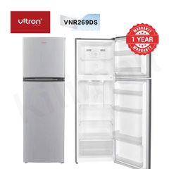 【New Arrival】Vitron 248L Double Doors Fridge Energy Saving Freezer Household Applicances Refrigerator with LED Light VDR269DS Silver 269L