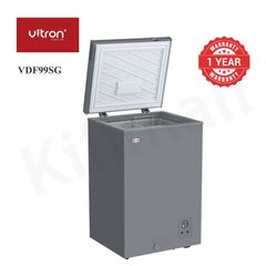 Vitron 97L Chest Freezer Single Flip-Up Lid Defrost Drain Freezer Energy Saving Freezer Refrigerator Fast Cooling VDF99SG Silver 97L