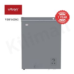 Vitron 137L Chest Freezer Single Flip-Up Lid Defrost Drain Freezer Energy Saving Freezer Refrigerator Fast Cooling VDF142SG Silver 137L