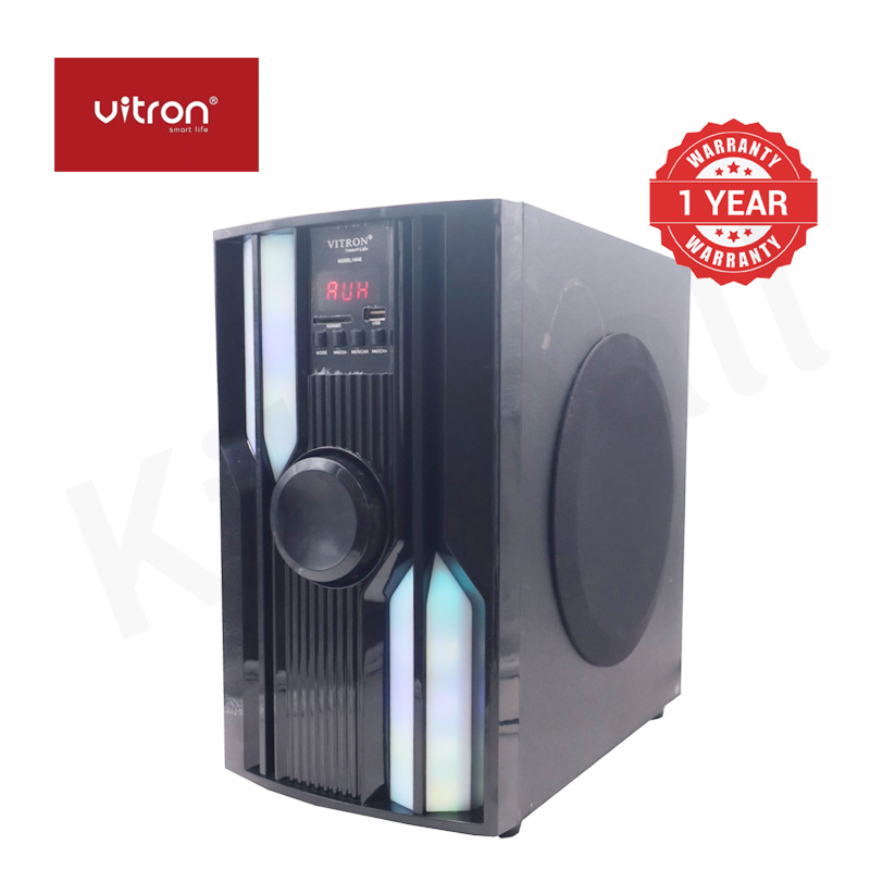 Vitron 3.1CH V646 X-Bass Home Theatre System AC/DC Bluetooth Woofer Speaker System Subwoofer Home Audilo System USB SD MP3 FM Radio 10000W