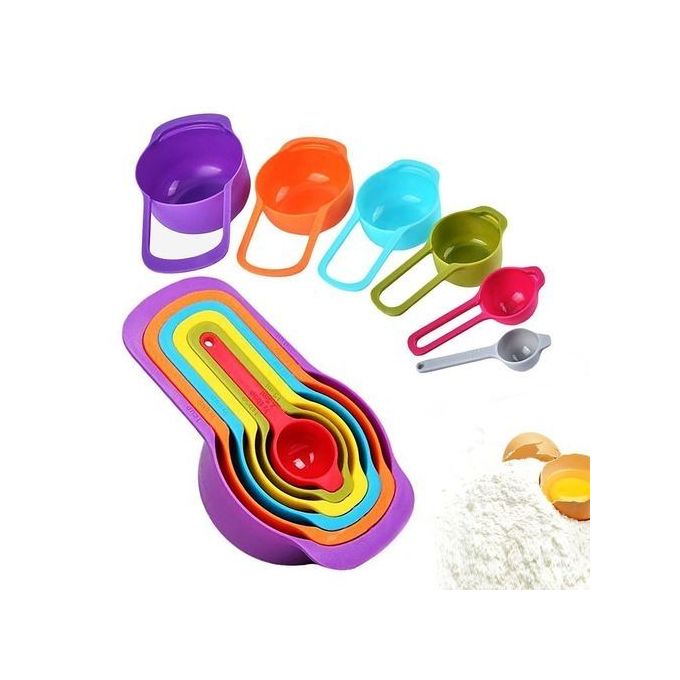 10pcs/set Random Color Measuring Spoon, Simple Measuring Cup For Baking