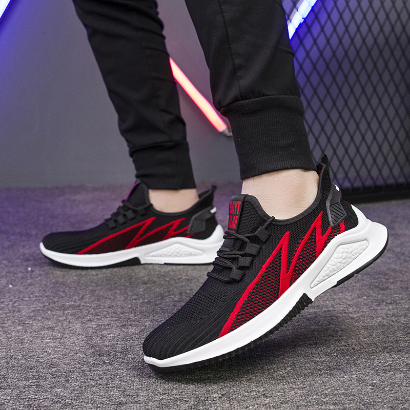 Men's shoes summer and autumn 2020 new sports shoes men's trend fly woven men's casual shoes mesh running shoes men