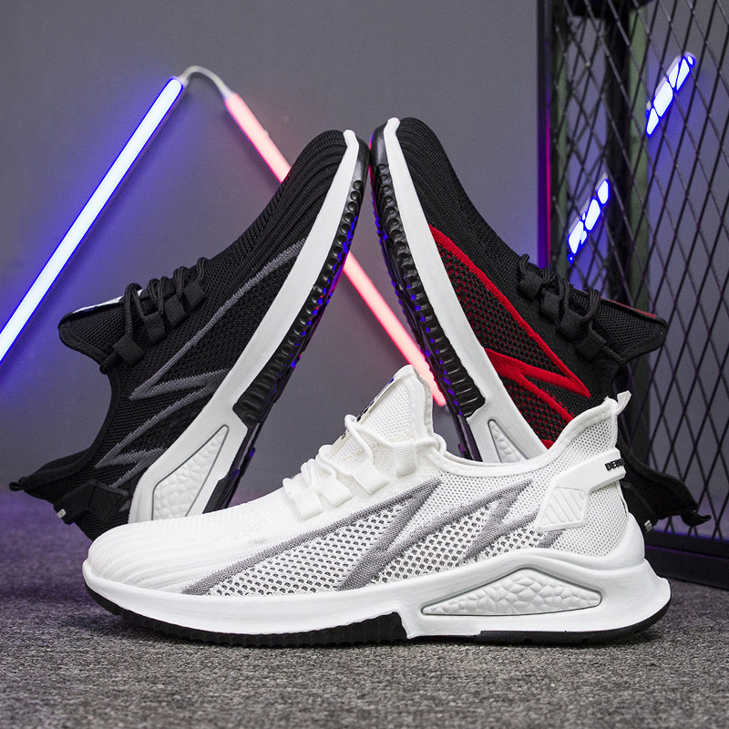 Men's shoes summer and autumn 2020 new sports shoes men's trend fly woven men's casual shoes mesh running shoes men