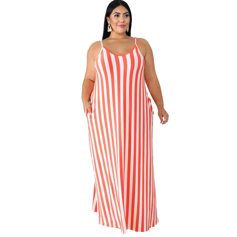 ladies dresses ladies dress dresses for women Dresses Women's Clothes New large size women's stripe loose belt belt belt dress Europe and the United States