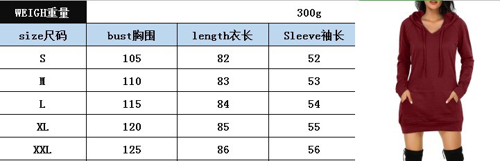 ladies dresses ladies dress dresses for women Dresses Women's Clothes Mid length Women's long sleeve Solid color pocket hoodie Dress