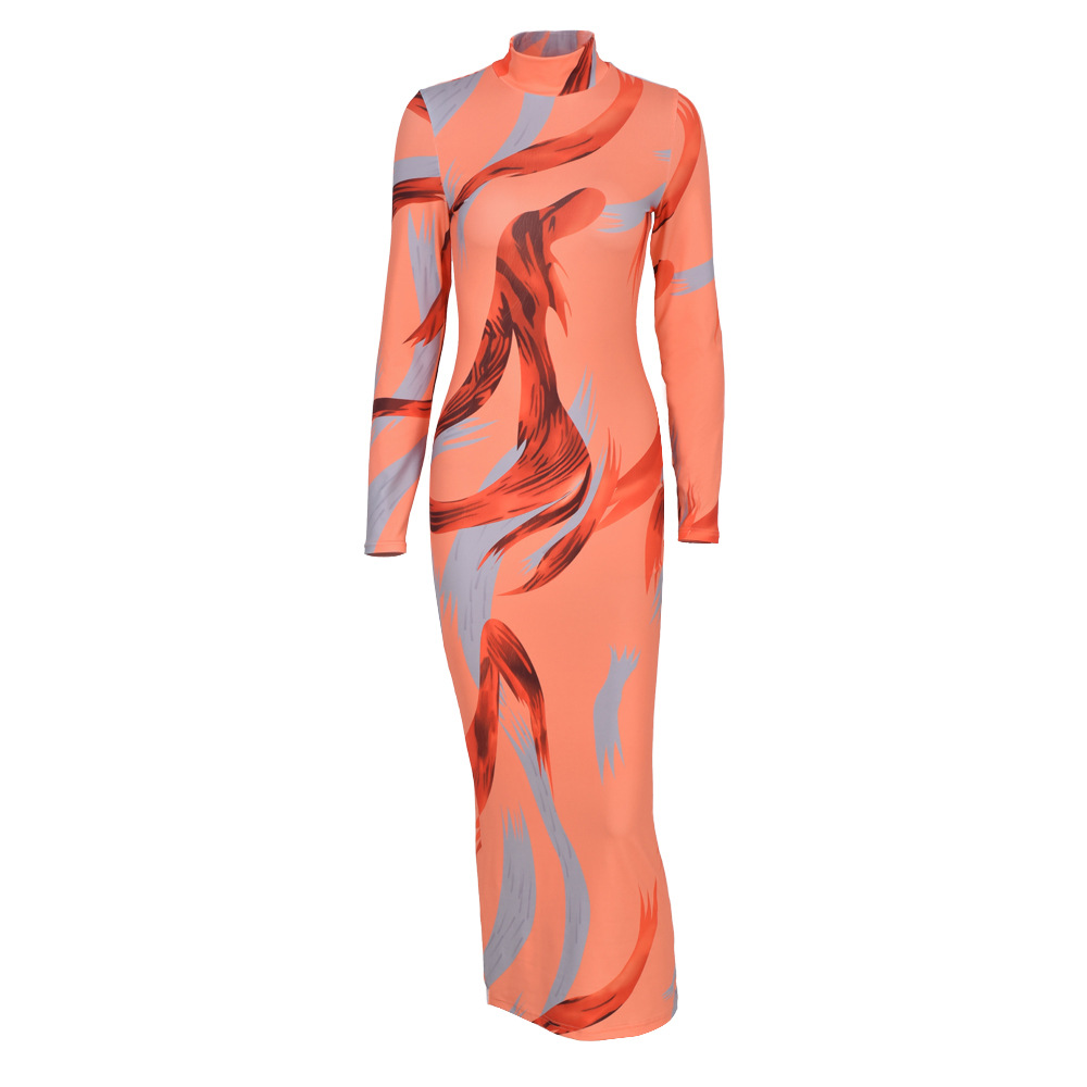 ladies dresses ladies dress dresses for women Dresses  Women's Clothes European and American women's dress round neck gradually changing long sleeve pullover hip skirt