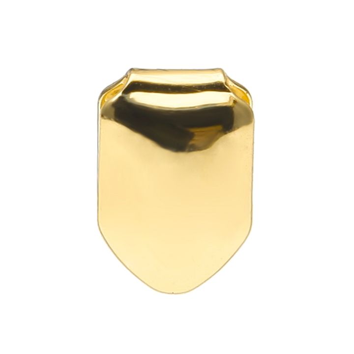 Gold Trendy Rock Rapper Hip Hop Grillz Caps Mold Top &amp; Bottom Grill Body Jewelry Single Teeth