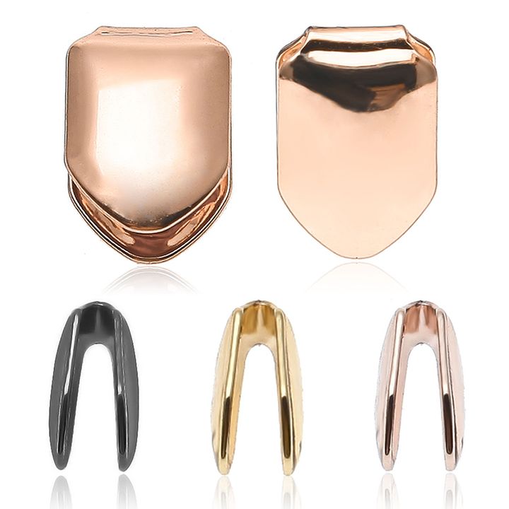 Gold Trendy Rock Rapper Hip Hop Grillz Caps Mold Top &amp; Bottom Grill Body Jewelry Single Teeth