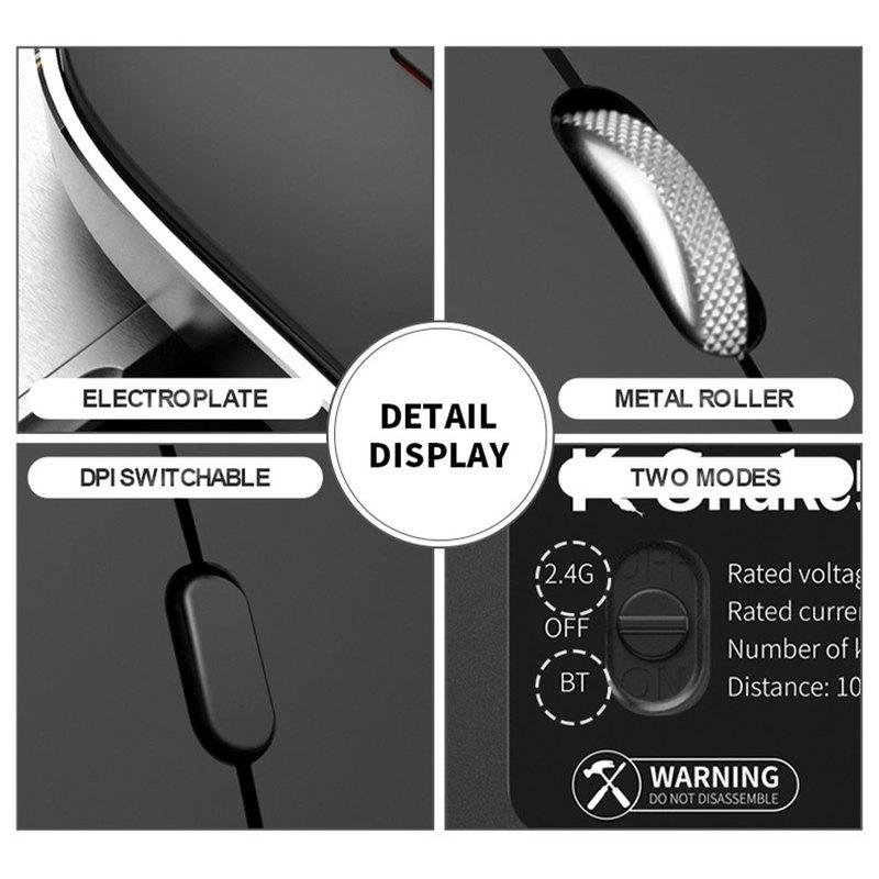 Ergonomic 2.4G Wireless Mouse Portable Bluetooth Mouse Silent Ergonomic Rechargeable Computer Mice