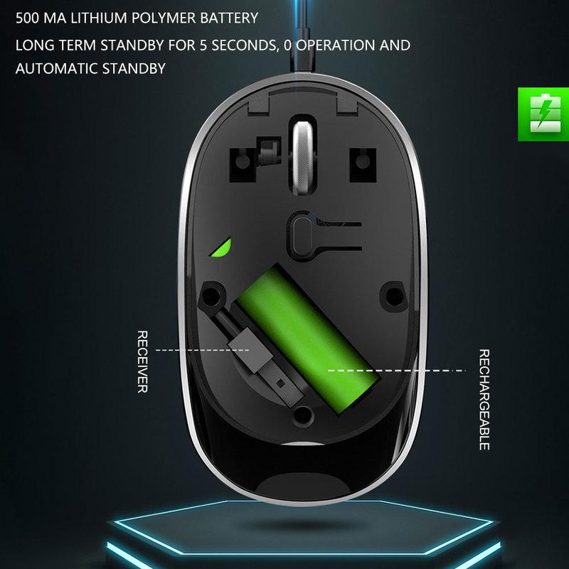 Ergonomic 2.4G Wireless Mouse Portable Bluetooth Mouse Silent Ergonomic Rechargeable Computer Mice