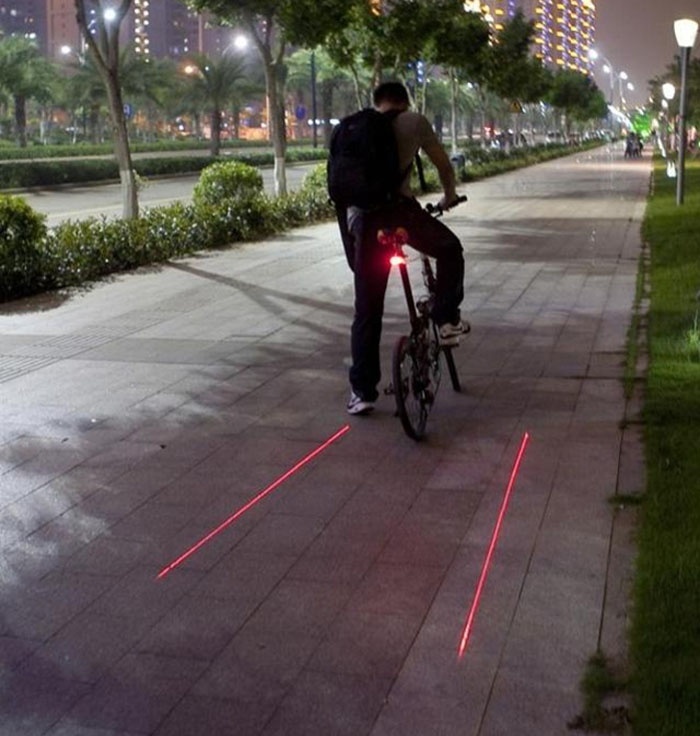 Rear Safety Tail Lights Bicycles With 5 LED Light Modes Color Red Light Blue Light Bike Tail Light