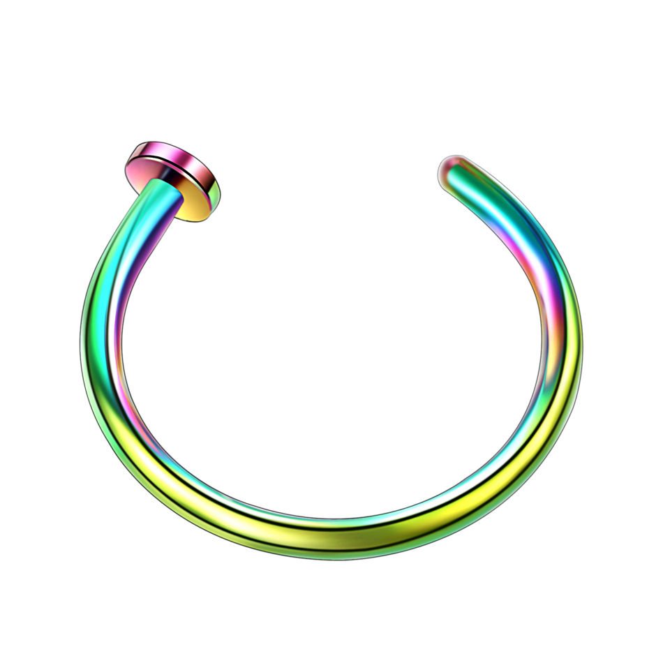 4Pcs Stainless Steel Fake Nose Ring Hoop Septum Rings for Women Fake Piercing Jewelry Non-Pierced