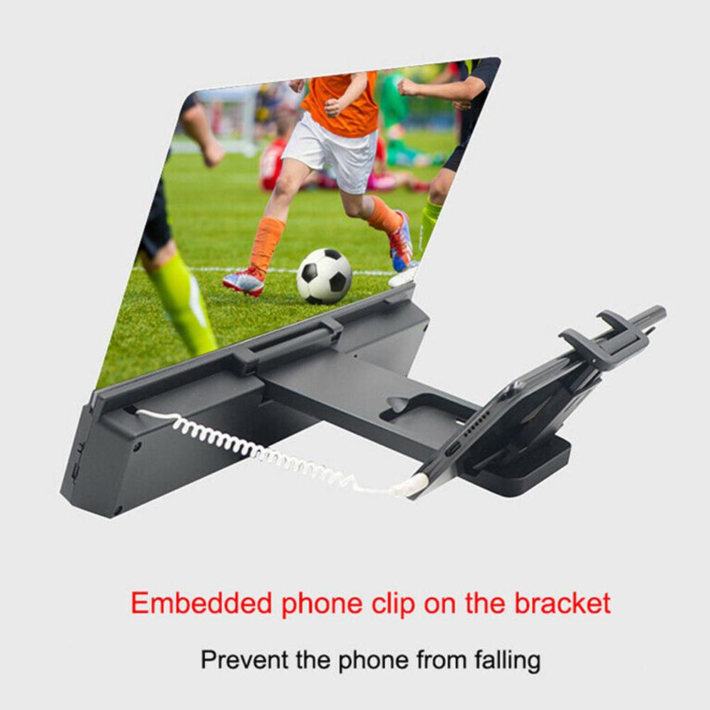 3D HD Phone Screen Magnifier Amplifier Movie Video Enlarger Screen 12 Inch Movies Video Projector