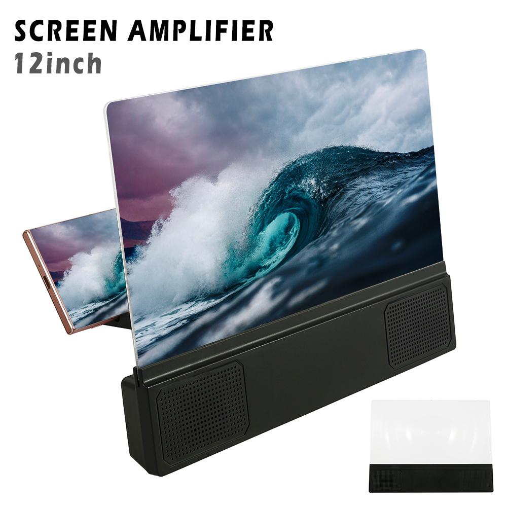 3D HD Phone Screen Magnifier Amplifier Movie Video Enlarger Screen 12 Inch Movies Video Projector