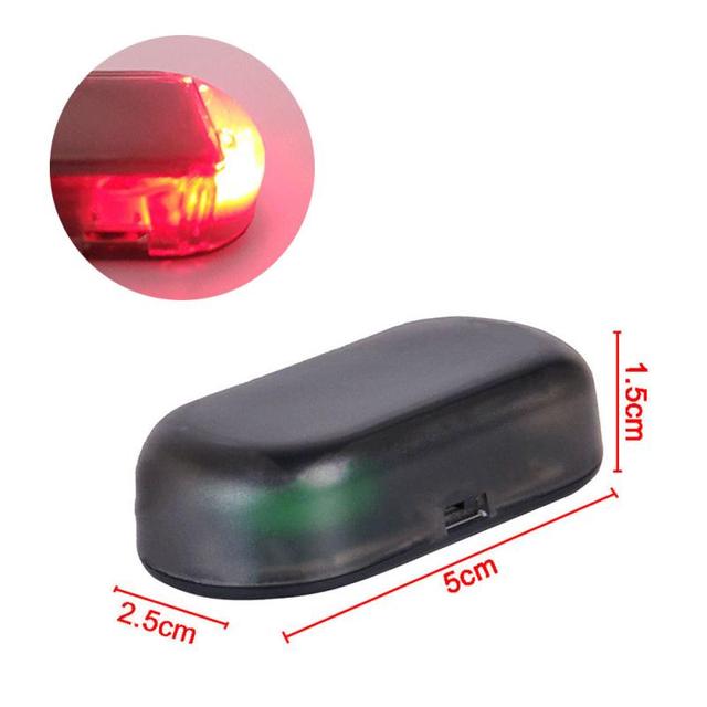 Car Fake Solar Power Alarm Lamp Security System Warning Theft Flash Blinking