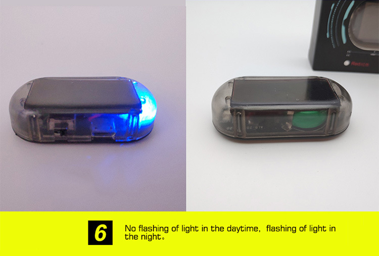 Car Fake Solar Power Alarm Lamp Security System Warning Theft Flash Blinking