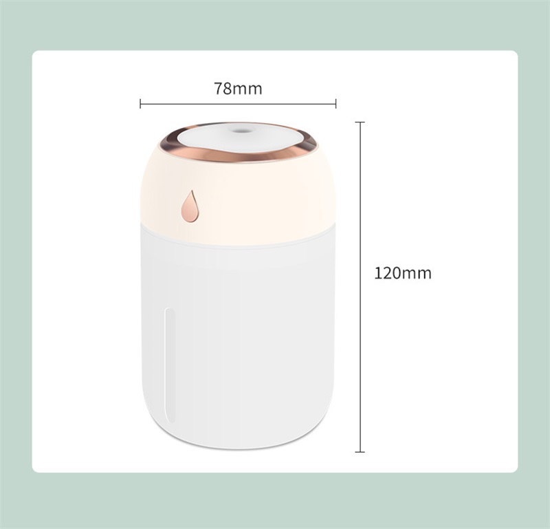Air Humidifier 330ml USB Ultrasonic Aroma Essential Oil Diffuser with Colorful Lamp Mist Maker