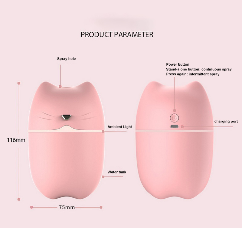 Usb Air Humidifier kawaii Essential Oil Diffuser Aromatherapy Air Purifier for Home car Ultrasonic