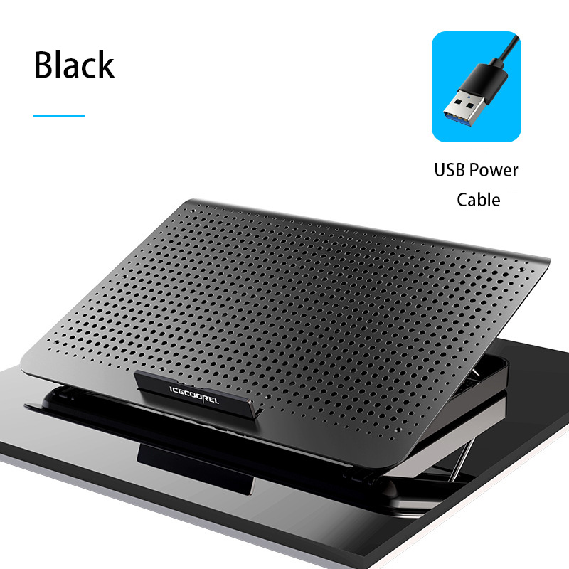 Gaming Laptop Cooler Silent Fan Metal Laptop Cooling StandPortable Adjustable Notebook Stand