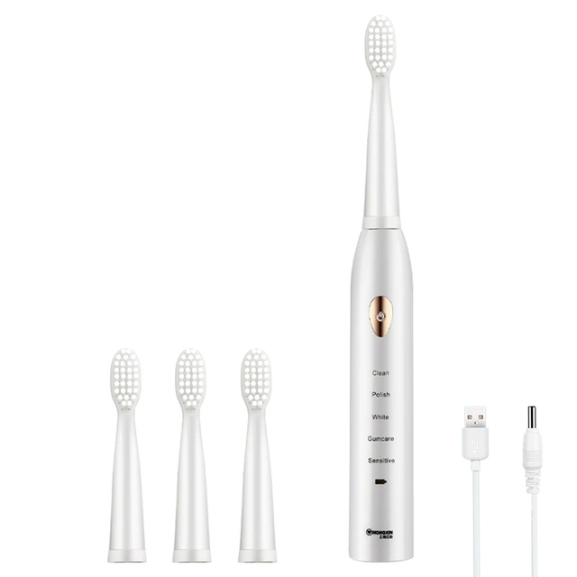 Ultrasonic Toothbrush Rechargeable Tooth Brushes Washable Electronic Whitening Teeth Brush Adult