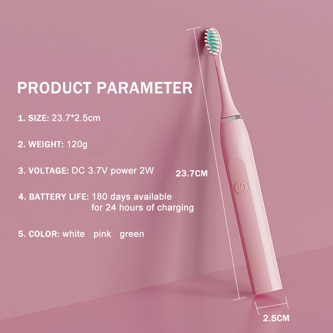 Electric Toothbrush Household Adult Sonic Electric Toothbrush Rechargeable Waterproof Gift Vibration