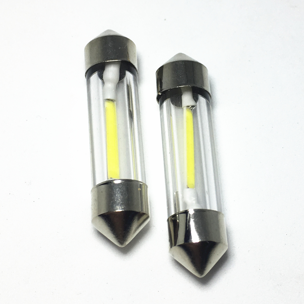 2PCS Interior Car Light Festoon 31mm 36mm 39mm 41mm C10W c5w LED White Lamps Auto Lights SMD