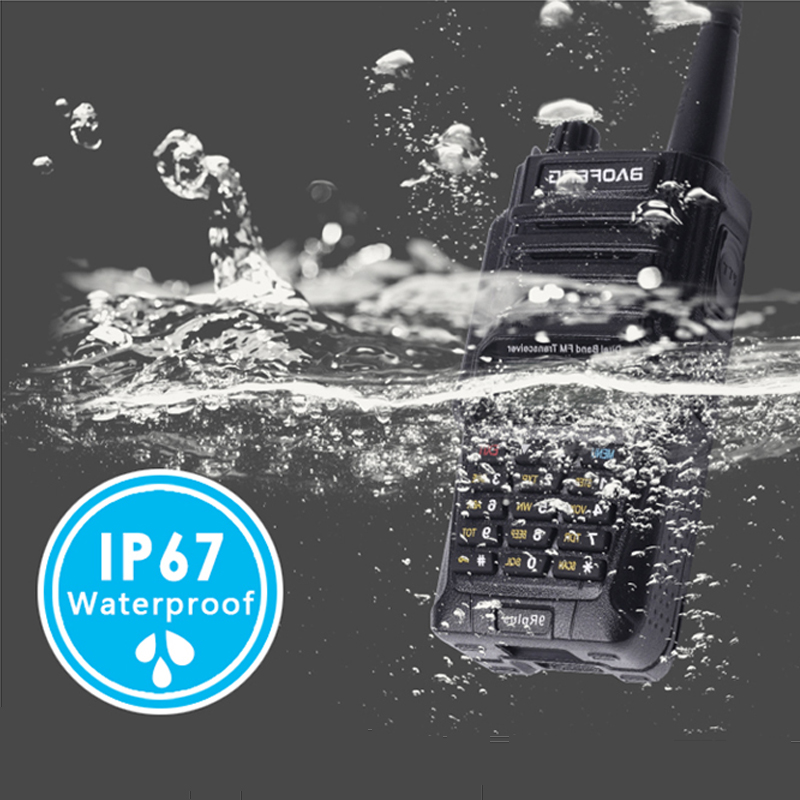 Waterproof IP67 Walkie Talkie High Power Two Way U/VHF Dual Band Ham CB Radio Portable Gift