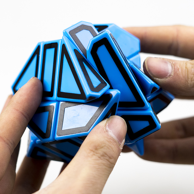 Fangcun Ghost Guimo Cube 3x3 Blue Strange-shape Cube Magic Cube Puzzle Hollow Sticker Speed Cube Educational Toys 3x3 Ghost Cube