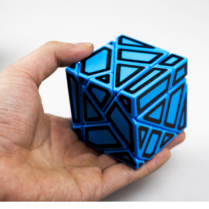 Fangcun Ghost Guimo Cube 3x3 Blue Strange-shape Cube Magic Cube Puzzle Hollow Sticker Speed Cube Educational Toys 3x3 Ghost Cube