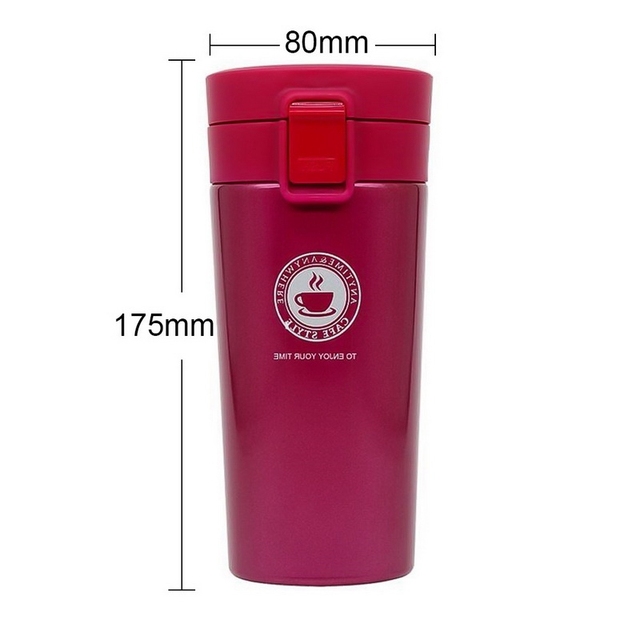 380ml Double Stainless Steel 304 Coffee Mug Leak-Proof Thermos Mug Travel Thermal Cup For Gifts