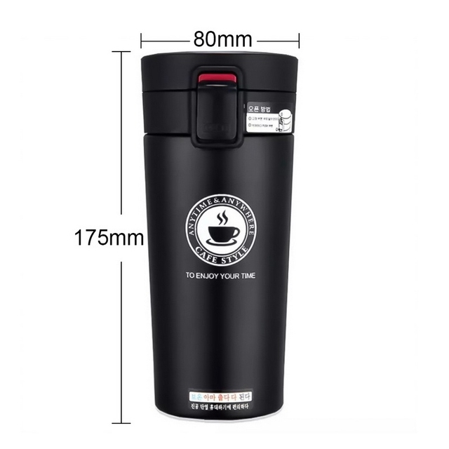 380ml Double Stainless Steel 304 Coffee Mug Leak-Proof Thermos Mug Travel Thermal Cup For Gifts