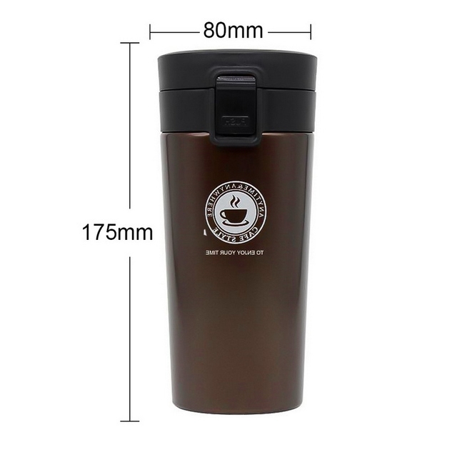 380ml Double Stainless Steel 304 Coffee Mug Leak-Proof Thermos Mug Travel Thermal Cup For Gifts