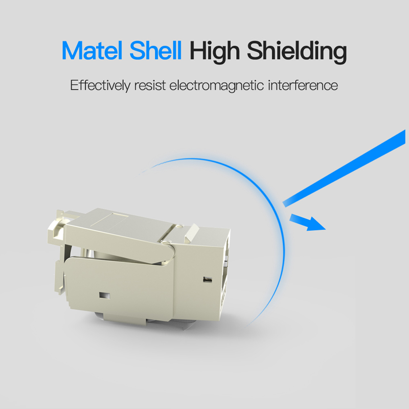 Ethernet Connector Modular Ethernet Cable Head Plug Gold-plated RJ45 Cat 7 Shield Network Connector for Lan Cable