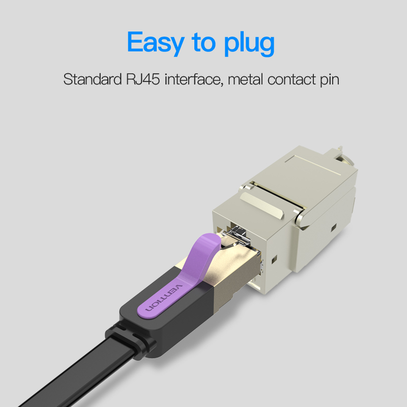 Ethernet Connector Modular Ethernet Cable Head Plug Gold-plated RJ45 Cat 7 Shield Network Connector for Lan Cable