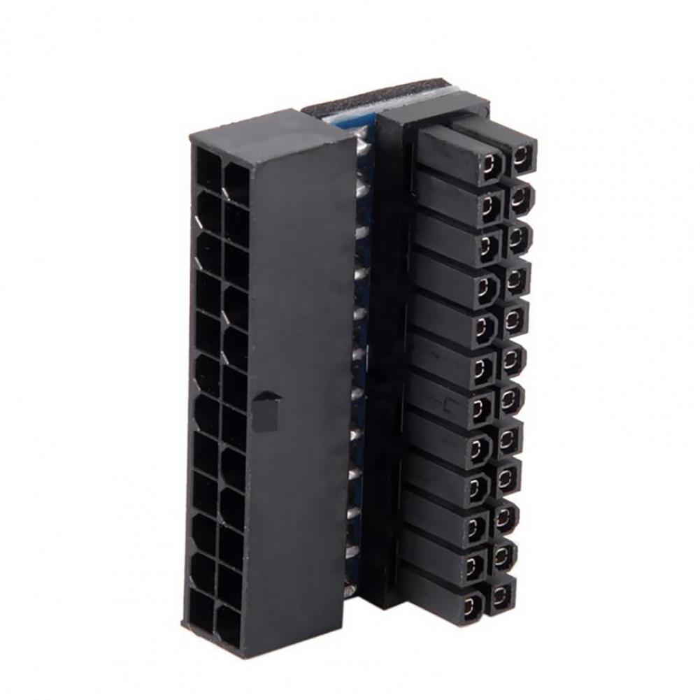 90 Degree 24 Pin Motherboard Connector Black Motherboard Power Connector Wear-resistant