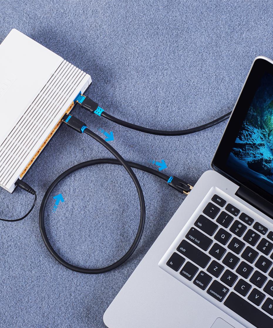 SFTP 40Gbps Super Speed Cat8 Ethernet Cable RJ45 Network Cable Gold Plated Connector for Router Modem CAT 8 Lan Cable