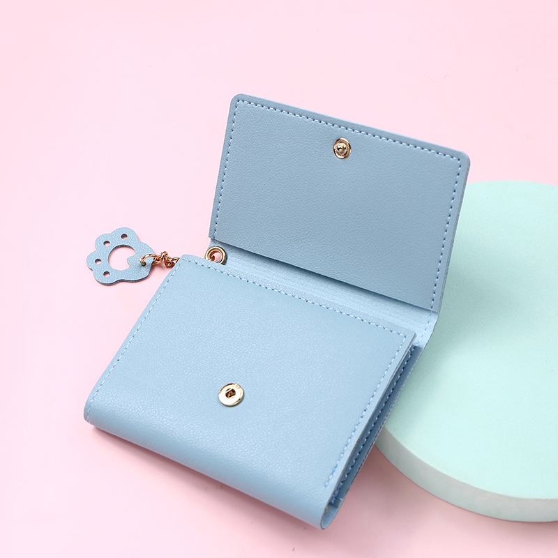 Women Wallet Fashion Cute Cat Money Bag Ladies Short Leather Clutch  Girl Small Purse Coin Purse Card Holder