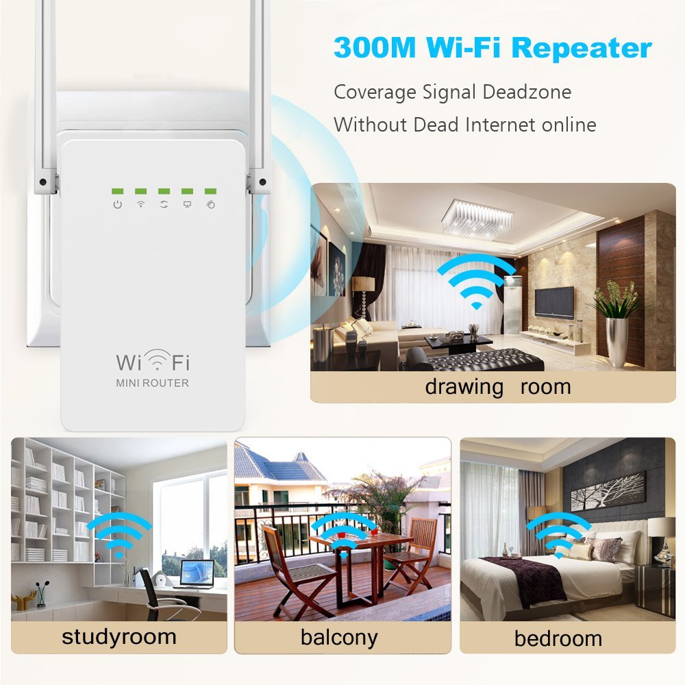 Wireless 300M Router WIFI Repeater Access Point  Antennas Signal Booster Range Extender AP Wi-fi 802.11N Network
