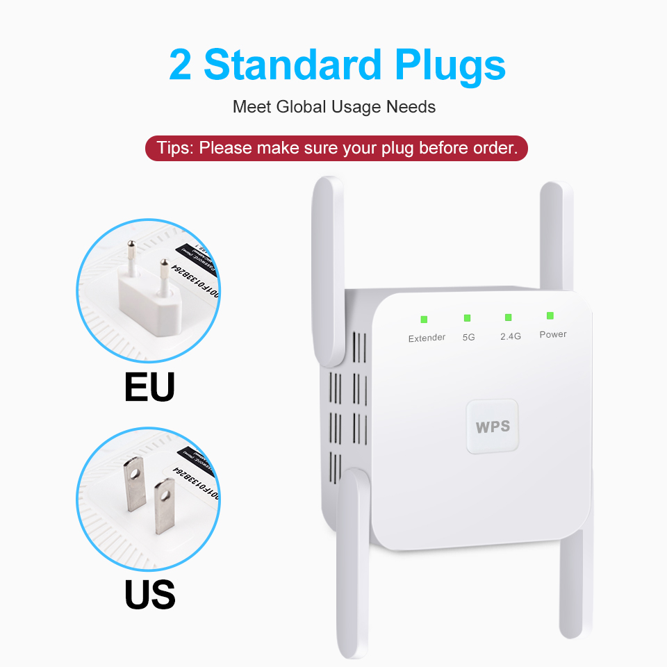 1200M Wireless Wifi Amplifier Home Wi-fi Signal Booster 2.4G Router Wi Fi Long Range Extender Internet AmplifierWiFi Repeater Wirel