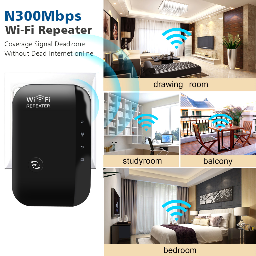 300mbps WIFI Router 802.11N/B/G Range Expander Signal Antennas Boosters Repeater Extend Amplifier Repeater US
