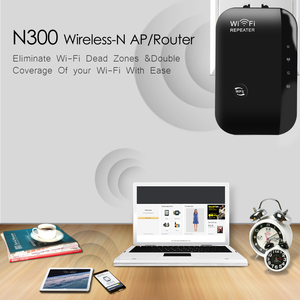 300mbps WIFI Router 802.11N/B/G Range Expander Signal Antennas Boosters Repeater Extend Amplifier Repeater US