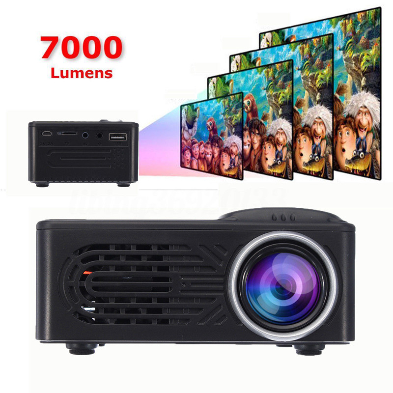 LED Portable Projector 320x240 Resolution Multimedia Home Cinema Movie Beamer Video Theater