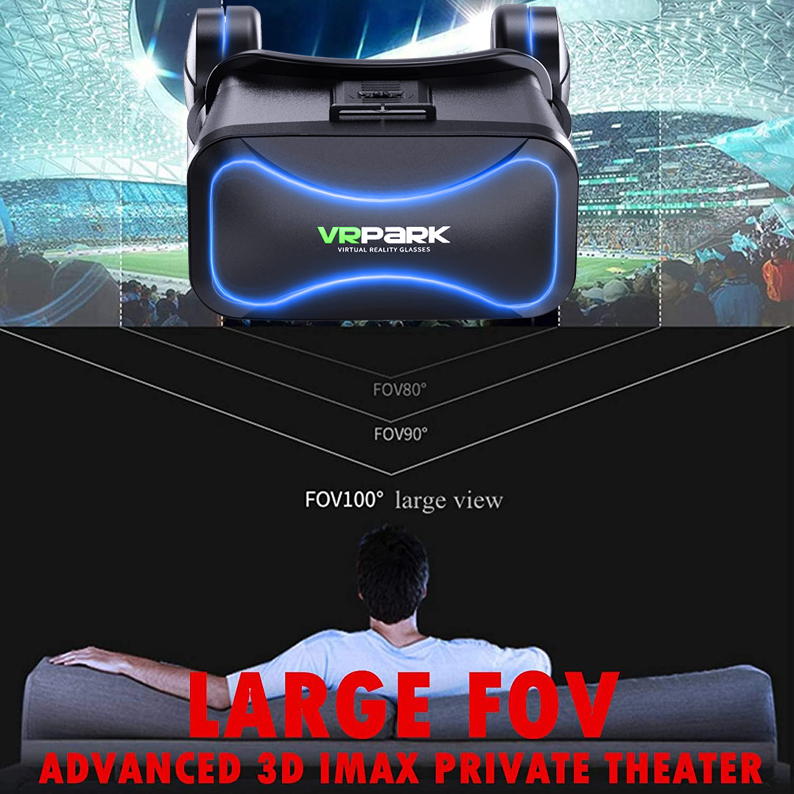 3D Virtual Reality VR Headset Smart Glasses Helmet For Smartphones Cell Phone Mobile3.5-6 Inches Lenses Binoculars With Controll