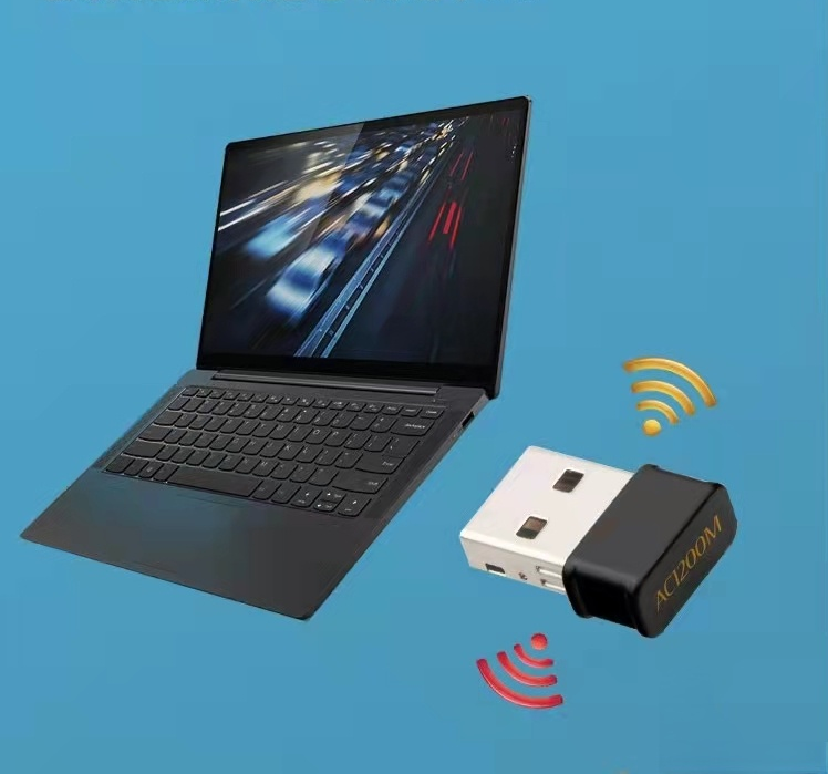 USB Wifi Adapter 1200Mbps Dual Band 2.4Ghz 5Ghz USB Wireless WiFi Network Card for Windows Mac OS Desktop Laptop