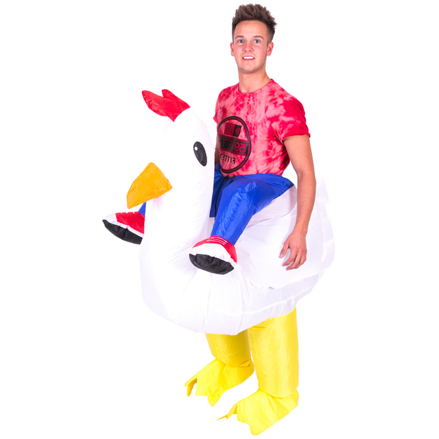 Adult Inflatable Rooster Costume Purim Halloween Carnival Party Costume Chicken Cock Cosplay Costumes Fancy Dress Outfits