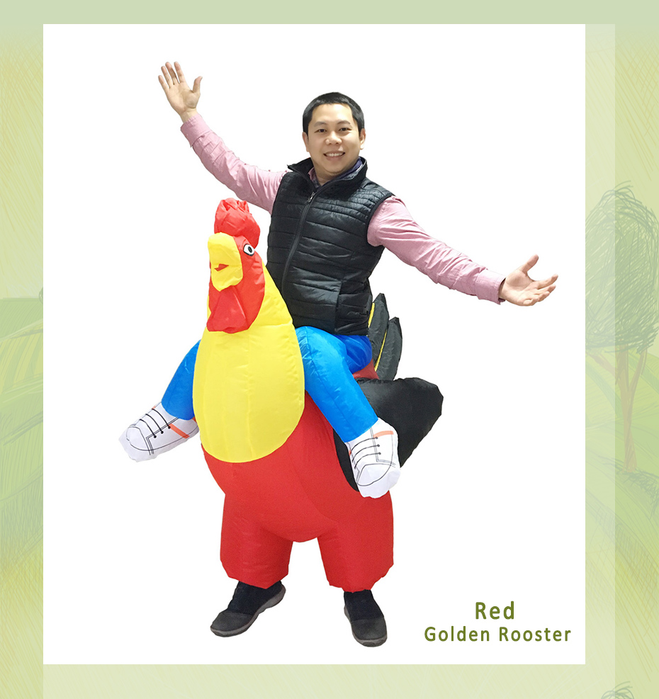 Adult Inflatable Rooster Costume Purim Halloween Carnival Party Costume Chicken Cock Cosplay Costumes Fancy Dress Outfits